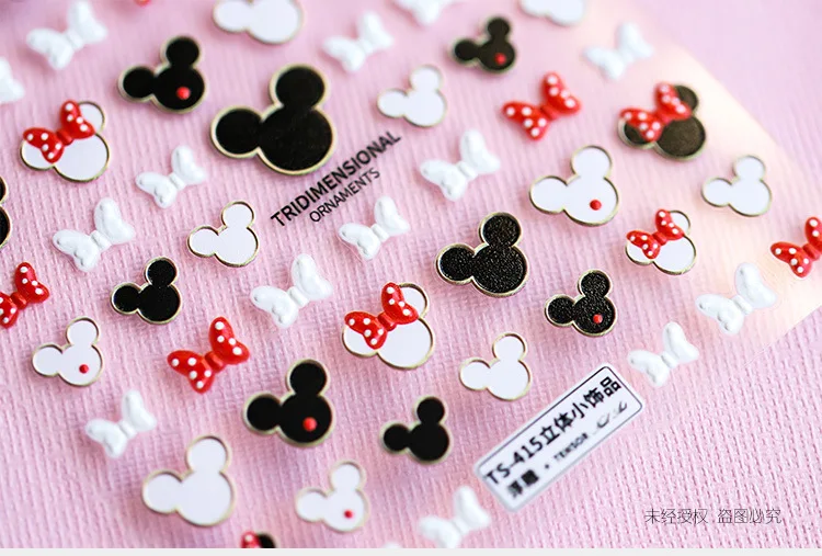 

2021 New Product 3D Nail Sticker 5D Embossed Three-dimensional Applique Nail Art Decoration Sticker TS415
