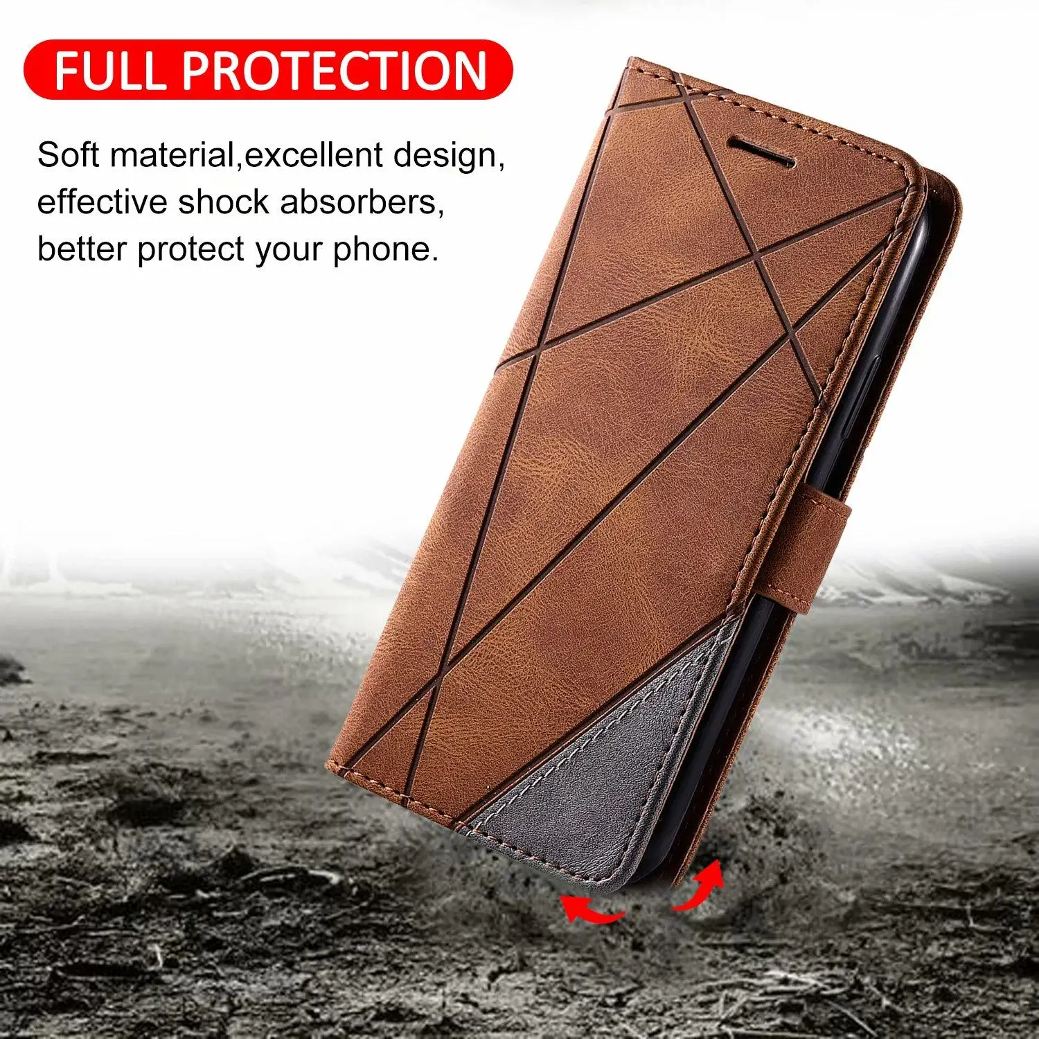 

Flip Leather Wallet Case For Samsung Galaxy A12 A42 A32 A52 A02s A51 A71 A21S A50 A70 S21 S20 FE 5G S10 S9 S8 Plus A6 A7 A8 2018