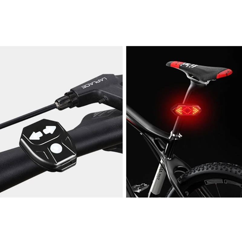 

Bicycle Night Riding Warning Taillight Left / Right Turn Signal Light USB Charge