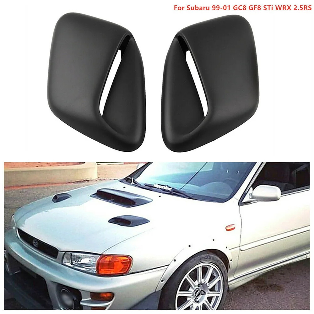1 пара Vent Cover автомобильный чехол матовый черный для Subaru Impreza GC8 STi|Защита от