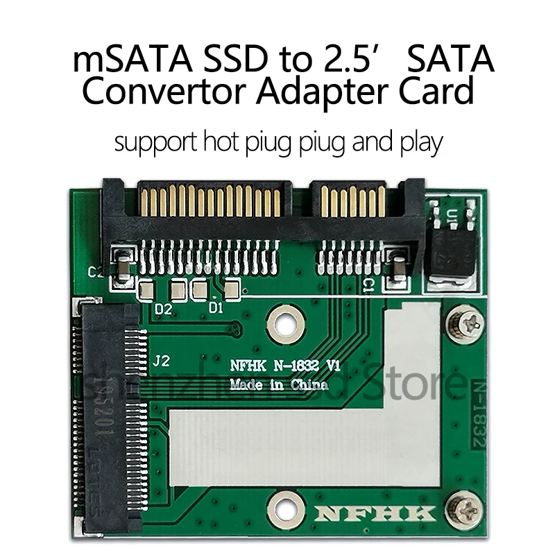Универсальный mSATA Mini SSD на 2 5 дюйма SATA 22-контактный конвертер адаптер карты для