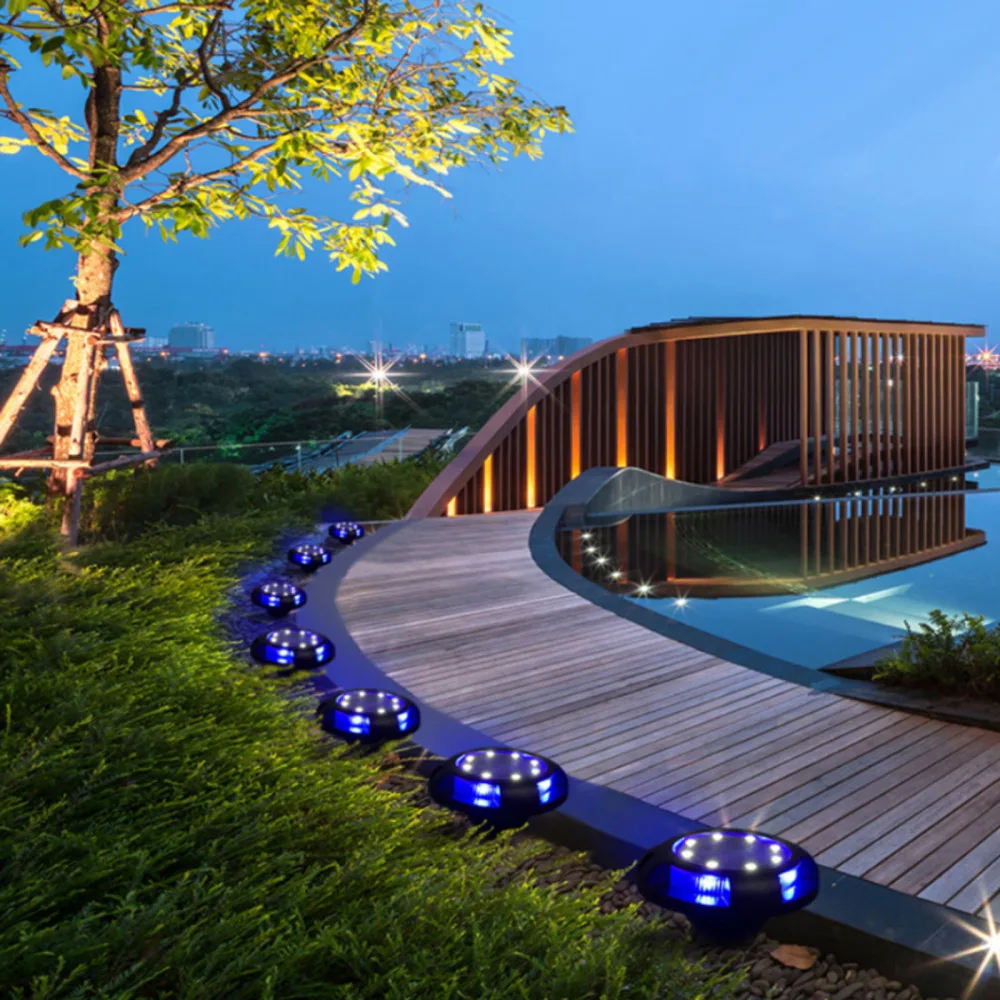 

Outdoor Lights In-Ground Walkway Deck Waterproof Solar Powered For Landscape 4PCS Lawn Lamp