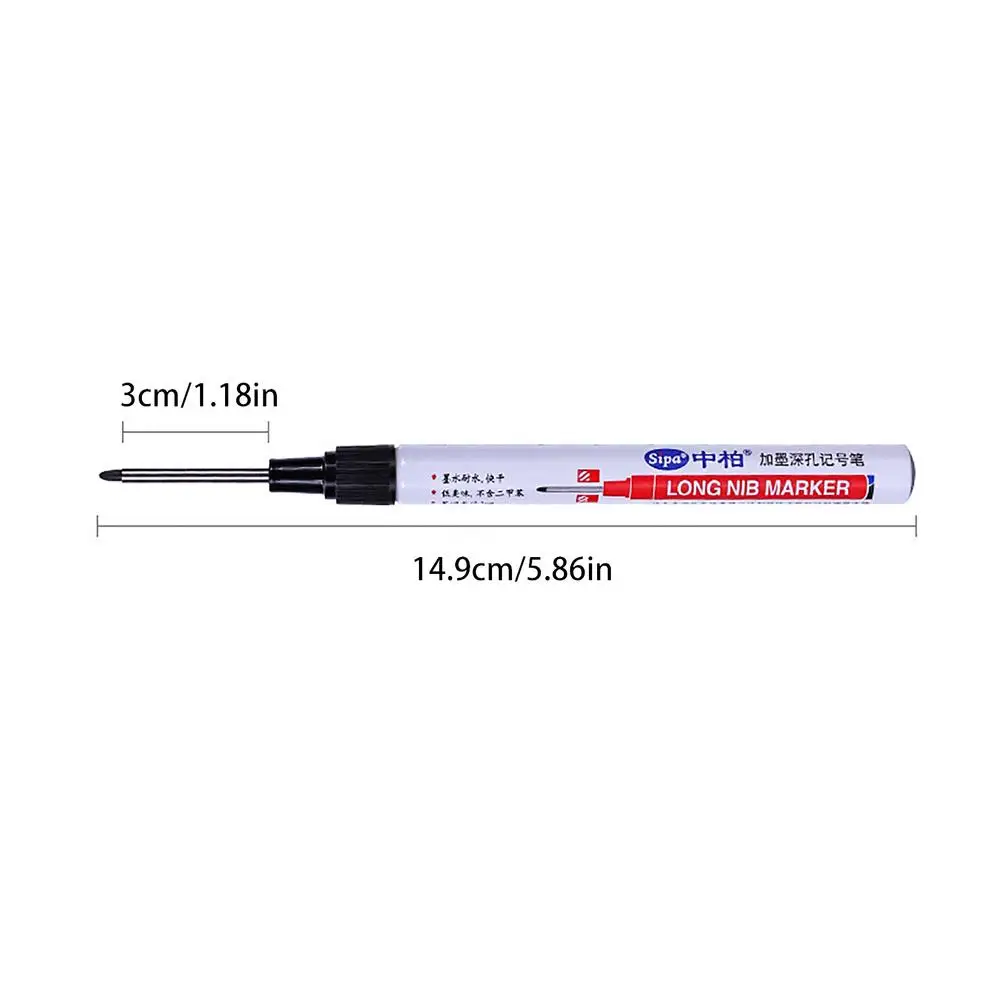 Marker Pens Refillable Ink Marking Pen Long Nib Design 200m Writing Deep Drill Hole Water Resistant For Home Dec | Инструменты