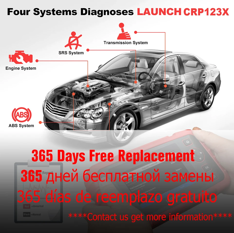 LAUNCH X431 CRP123X OBD2 сканер считыватель кодов автомобиля диагностический инструмент ENG