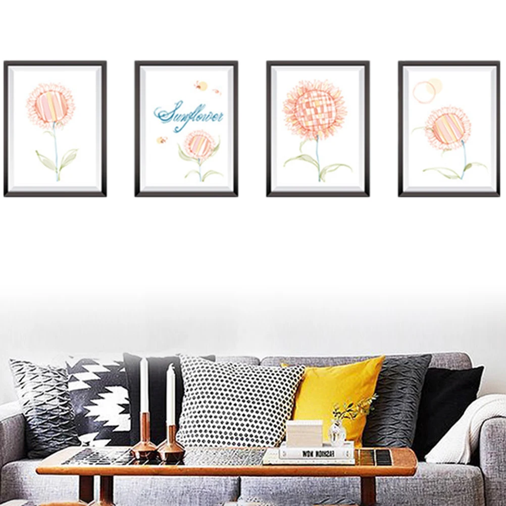 Новое поступление Подсолнух наклейки на стену фото рамка Печать Гостиная