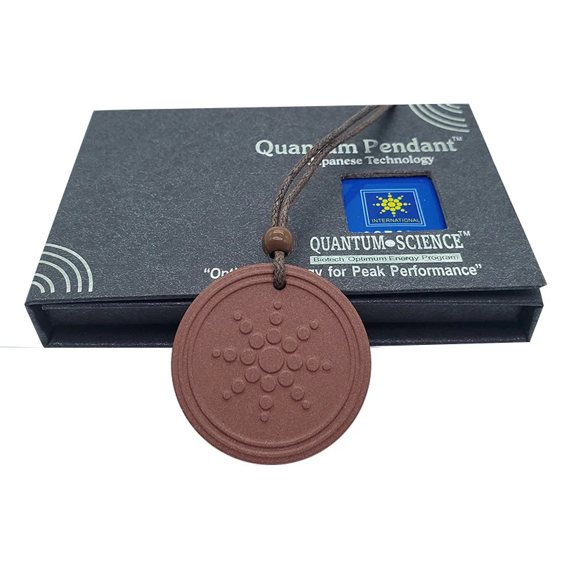 EBUTY красный кулон Quantum Pendant Ом дизайн вулканическая лава камень 3000CC отрицательные
