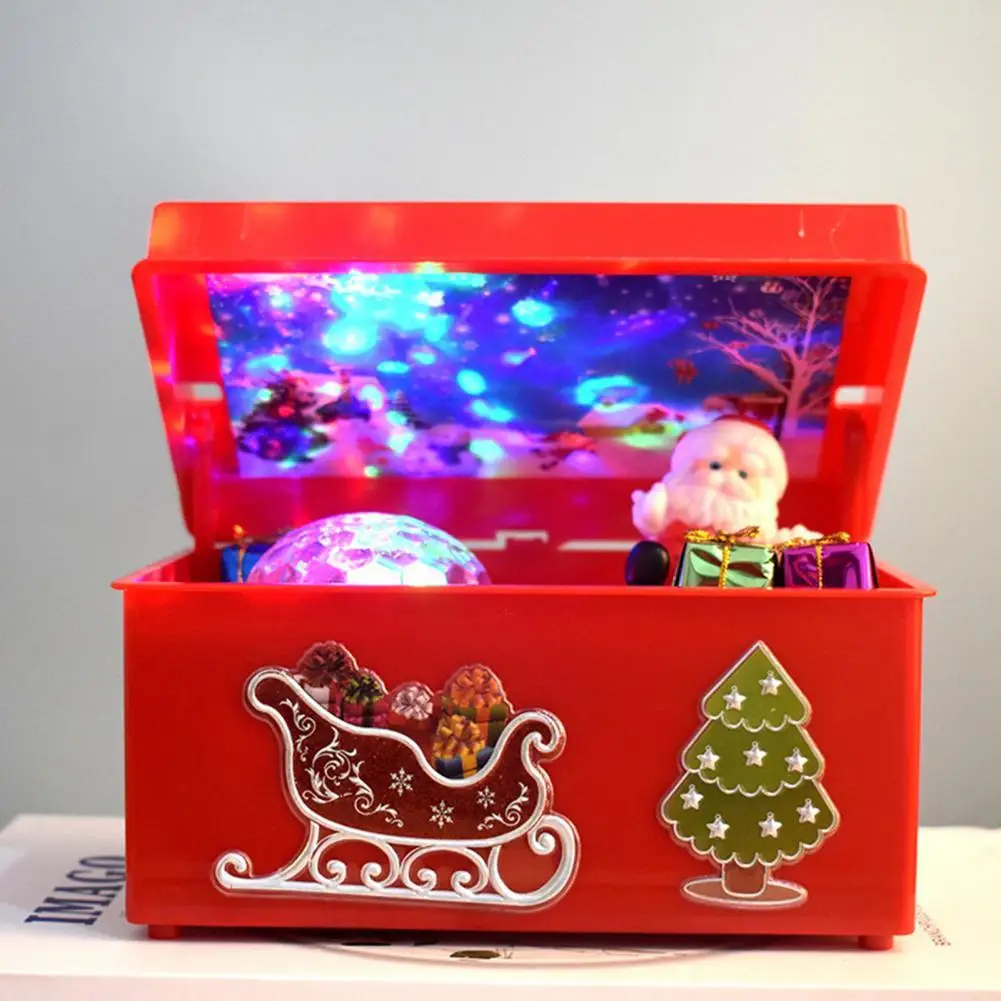 

Удобная музыкальная шкатулка, привлекательная декоративная портативная музыкальная светодиодный катулка для всех праздников со светодио...