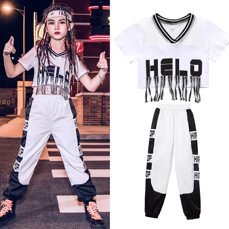 

Танцевальные костюмы для девочек, Детские джазовые аксессуары, детские танцевальные костюмы с бахромой, сценические выступления, празднич...