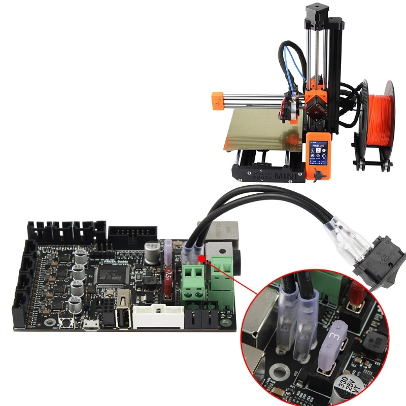 

Clone Prusa Buddy Control Board Integrated TMC2209 Driver+Mini LCD28 Screen Part 1XCB