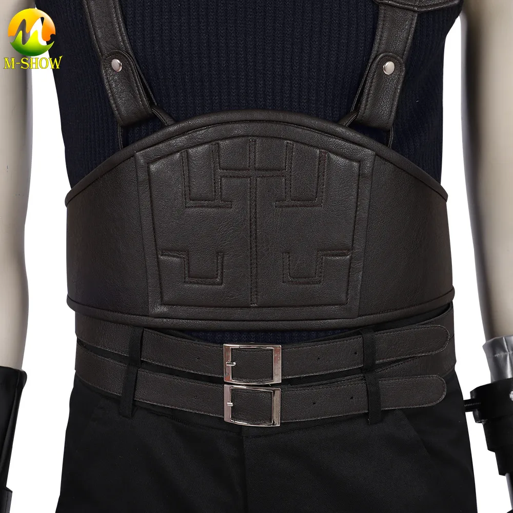 

Anime Final Fantasy VII Remake Cloud Strife Cosplay Costume FF7 Armor Belt Boots Halloween Cosstumes for Adult Men Any Size