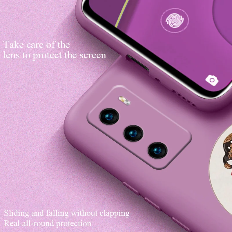 

Moonlight Beauty Case For Huawei P40 P40Lite P30 P20 Mate 40 40Pro 30 20 Pro Lite P Smart 2021 Y7a Liquid Silicone Cover