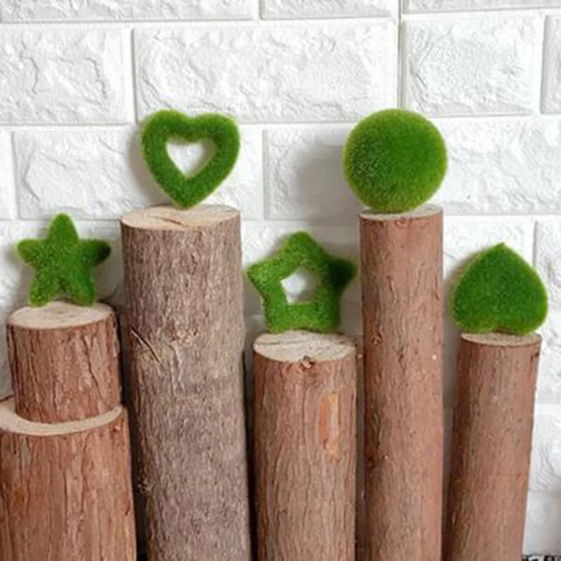Artificial Simulation Green Potted Plant Flocking Love Heart Star Ball Bonsai Fake Flower Grass Home Garden Party Decorations |