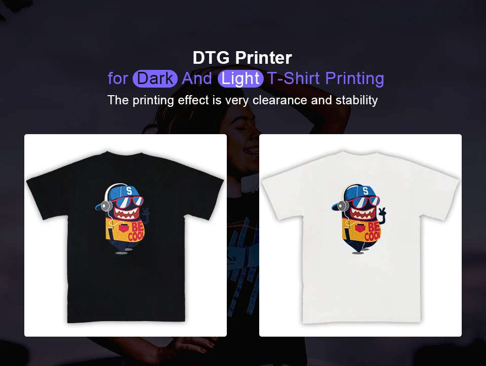 A4 планшетный принтер футболка принтер DIY DTG печатная машина печать на белой и темной футболке для футболки чехол для телефона