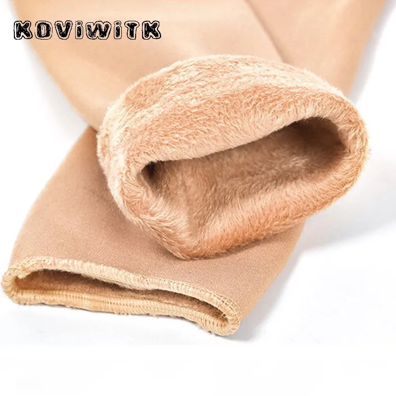 Stylish Black Long High Solid Socks knee Women Cotton elastic Sock Winter Warm Thick Plus velvet for lady Wedding Christmas Sox