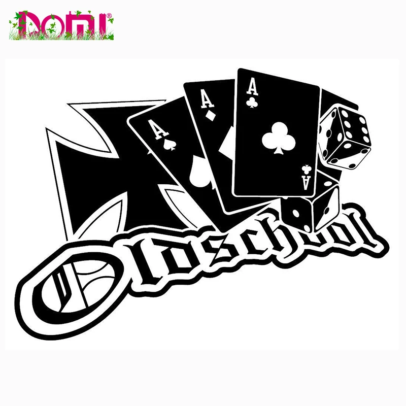

DOMI Car Sticker Old School - Humor Logo Map Poker Car Styling Decal Bumper KK Vinyl PVC JDM Van Bike Offroad RV A4 Q3