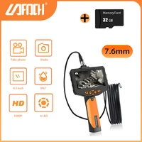 7 6mm hd industrial endoscope camera waterproof 1m cable mechanical maintenance handle camera borescope with 4 3 inch lcd screen