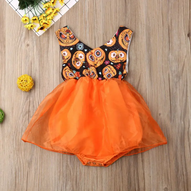 Комбинезон с юбкой-пачкой для новорожденных девочек на Хэллоуин | Мать и ребенок