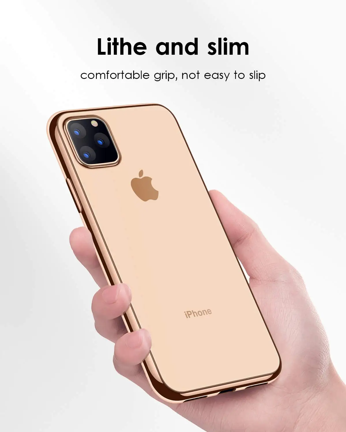 Для iPhone 11 Pro Max 11 Pro Чехол, ультра тонкий прозрачный мягкий Премиум гибкий хромированный бампер прозрачный ТПУ задняя крышка