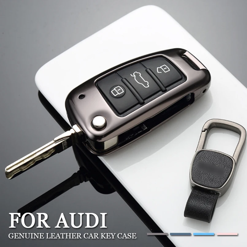 New Aluminum Alloy Car Remote Smart Key Cover Fob Case Fit For Audi A1 A3 A4 Q3 Q5 Q7 S3 S4 S5 TT