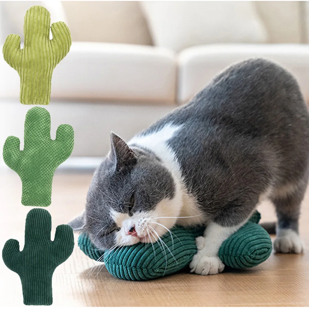 

Игрушка для кошачьей мяты, игрушка для кошек, кактус, плюшевая жевательная игрушка для домашних животных, котенок, игрушки для собак, забавн...