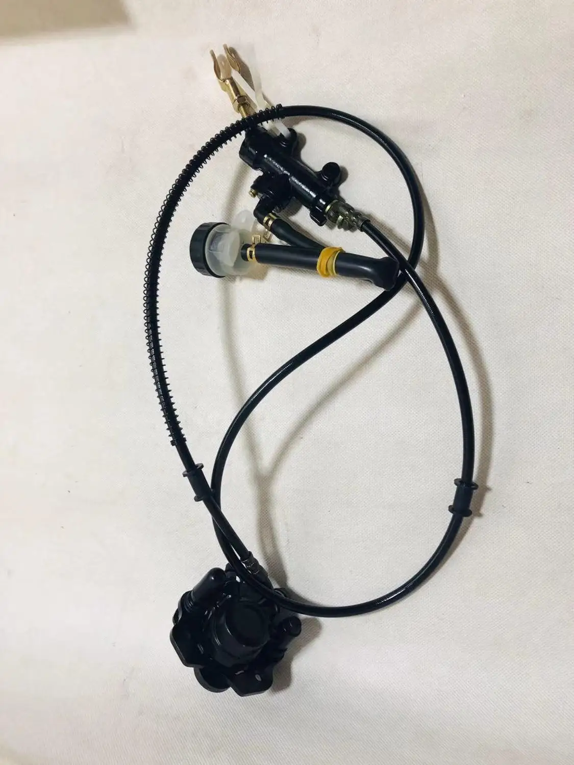 Четырехколесный суппорт заднего дискового тормоза с кабелем 1 4 м для картинга| |