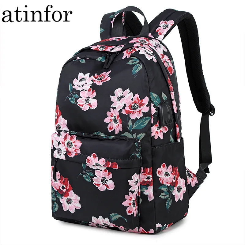 Совершенно новый водонепроницаемый Женский дорожный Цветочный рюкзак atinfor для
