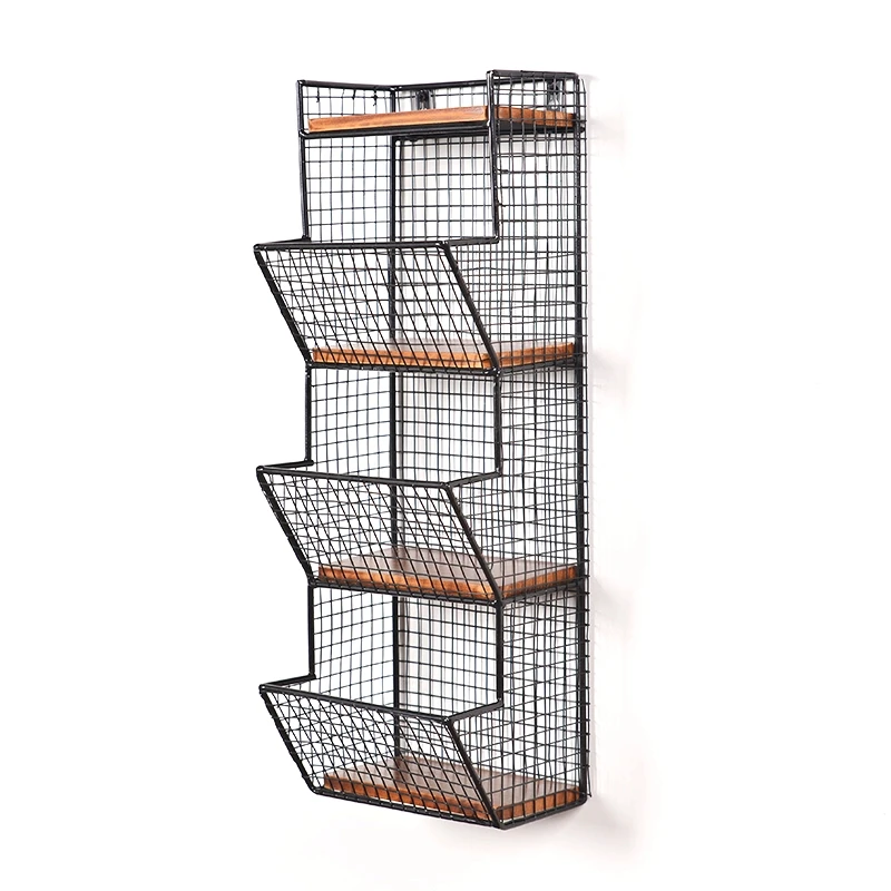 

Стеллаж для хранения без перфорации, железная настенная вешалка для хранения, хорошая воздухопроницаемость, из массива дерева, настенная П...