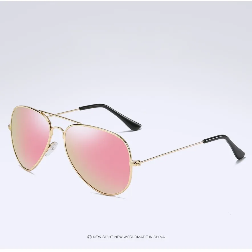 gold pink mirror HDSUNFLY поляризационные солнцезащитные очки для мужчин и женщин, модные фирменные дизайнерские солнцезащитные очки, женские солнцезащитные очки UV400 - Цвет линз: gold pink mirror