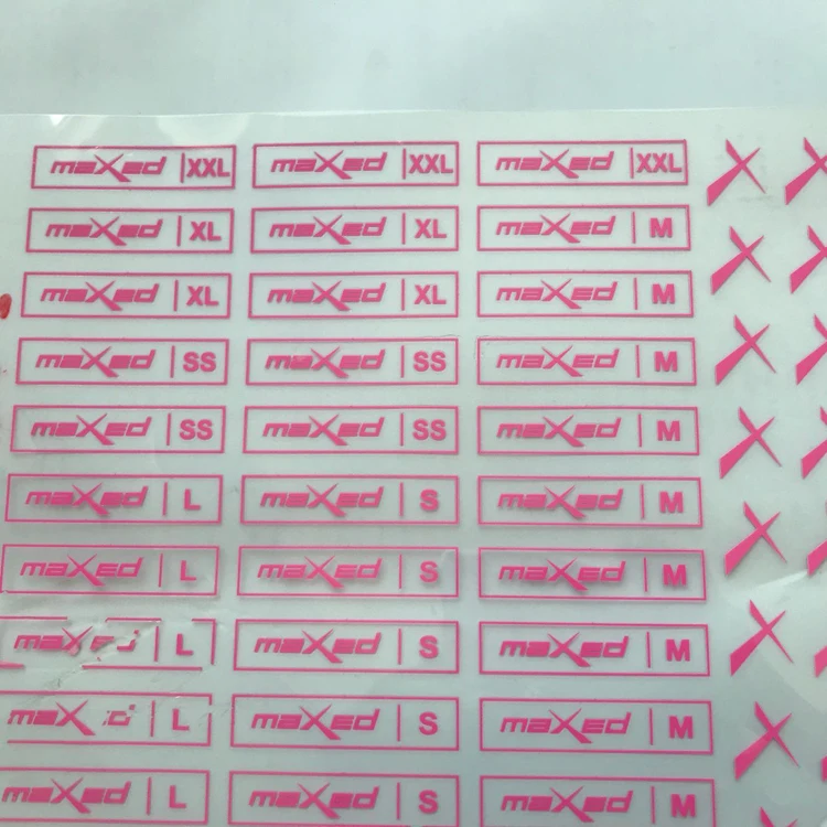 2000 шт. 2*6 см этикетки для печати на одежде от производителя пластизол заказ