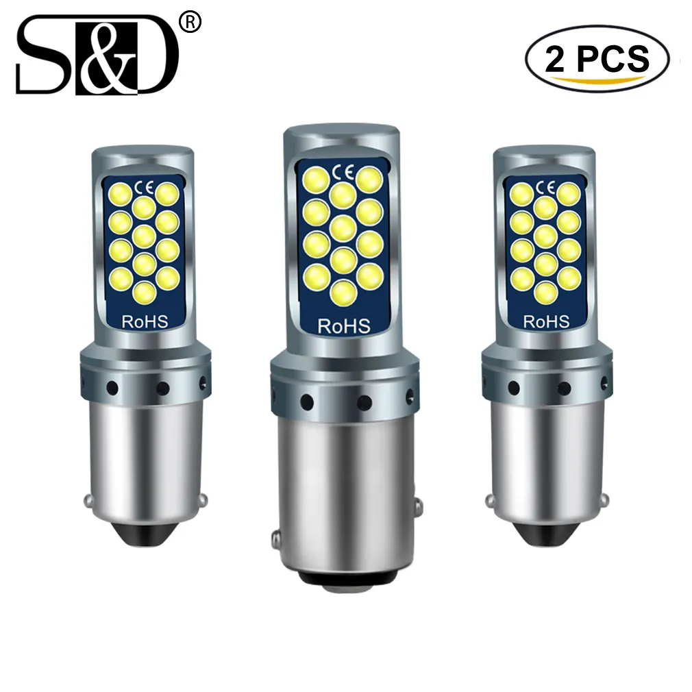 

2Pcs P21W Led 1156 BA15S BAU15S PY21W BAY15D LED Bulb 1157 P21/5W R5W Canbus COB Auto Lamp Bulbs Car LED Light 12V