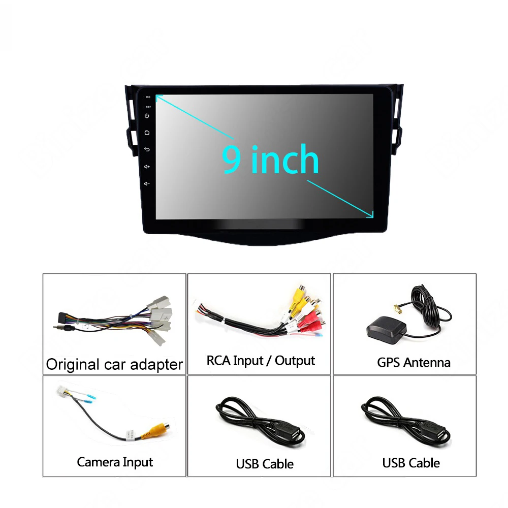 9 дюймов Android 1 2Din автомобильный gps радио для Toyota RAV4 2007 2008 2009 2010 2011 2012 2013 мультимедиа