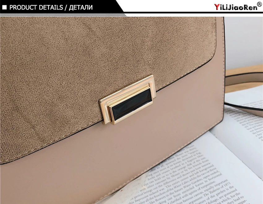 New Fashion Crossbody Bags Over Shoulder Famous Brand Nubuck Leather Handbags Female Large Capacity Messenger Bag Bolsos Mujer