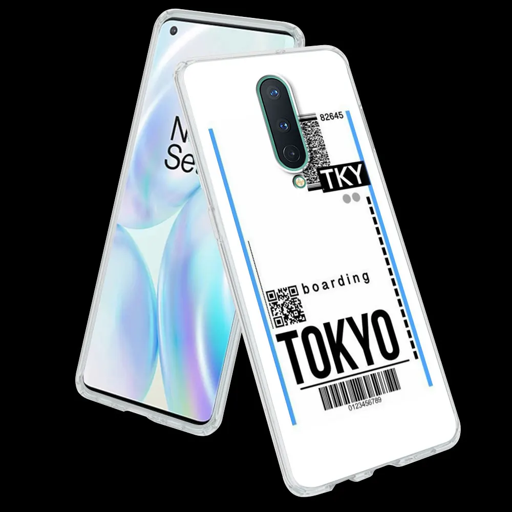 

Ticket City London Tokyo Case for OnePlus 7 7T 8 8T 9 Pro 9R One Plus Z 8 Nord 5G N10 N100 Phone Cover Matte Translucent Coque