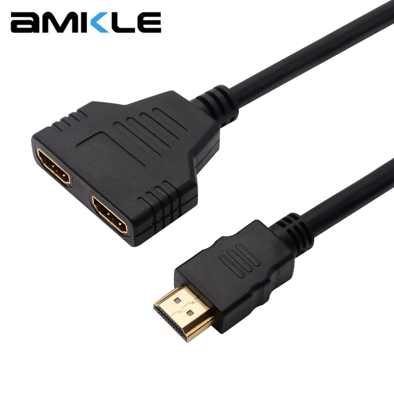 1080P 1 в 2 из совместимому с HDMI сплиттер адаптер Папа мама конвертер видео кабель