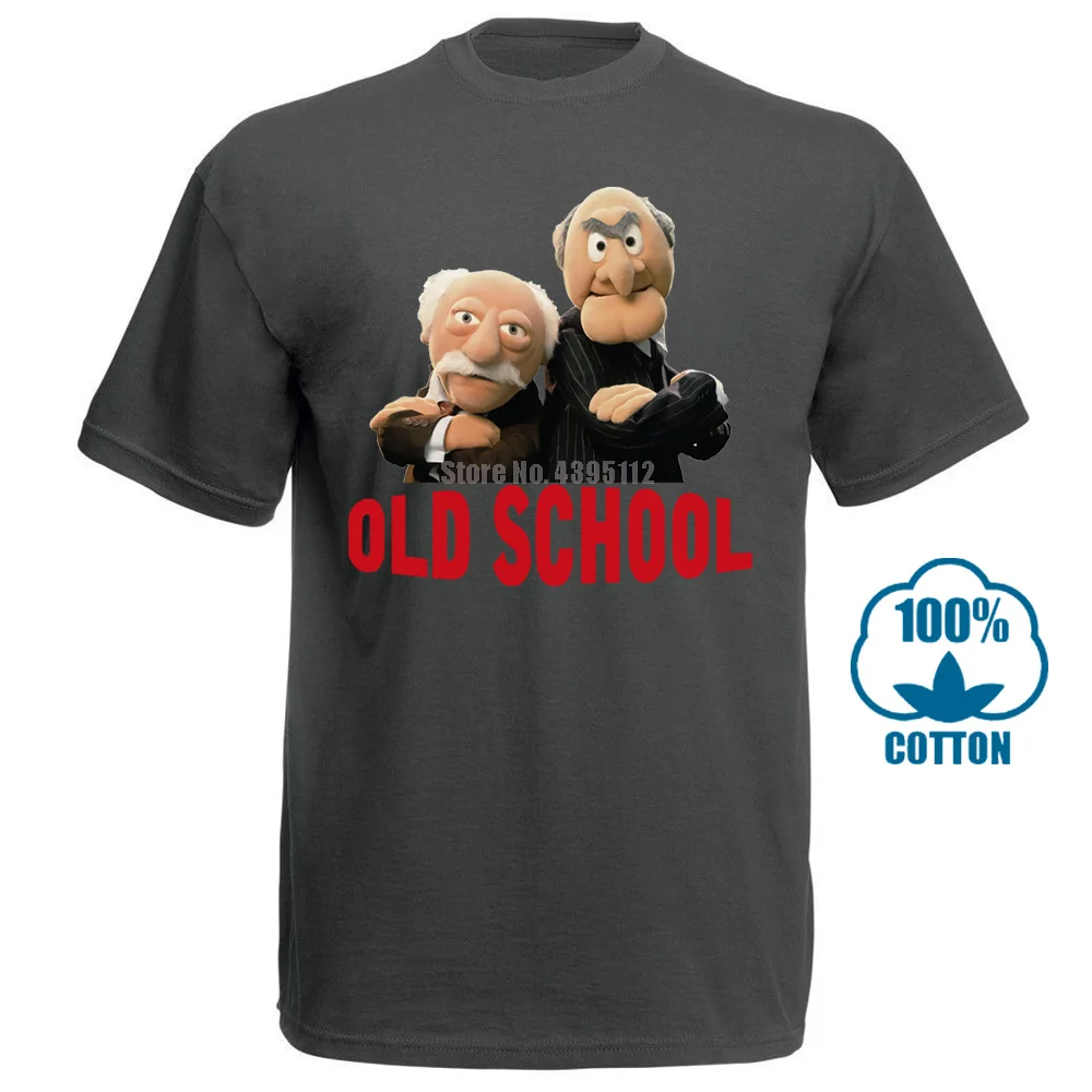 Темно-серый Мужская футболка Muppets Grandmasters Waldorf Statler Old School Graphic забавная футболка Новинка Женская футболка - Цвет: Темно-серый
