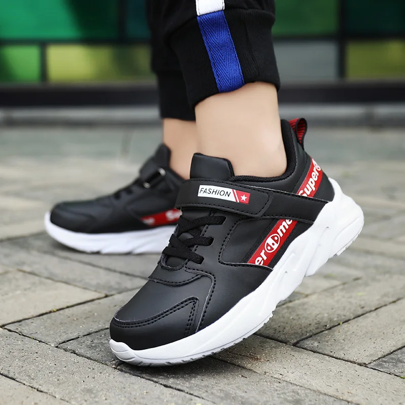 Autumn and winter leather sneakers cheap boys shoes casual shoes