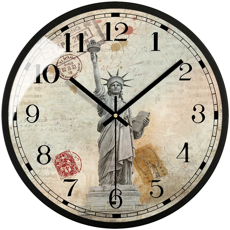 Семейный кварцевый современный дизайн настенные часы минималистичные