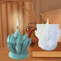 iceberg shape flower cluster candle silicone mold european style 3d molds for candle making ice soap resin mould demold nonstick