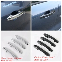 2 colors chrome carbon fiber for ford escape kuga 2020 2021 side door handle grab cover trim exterior refit kit sticker abs