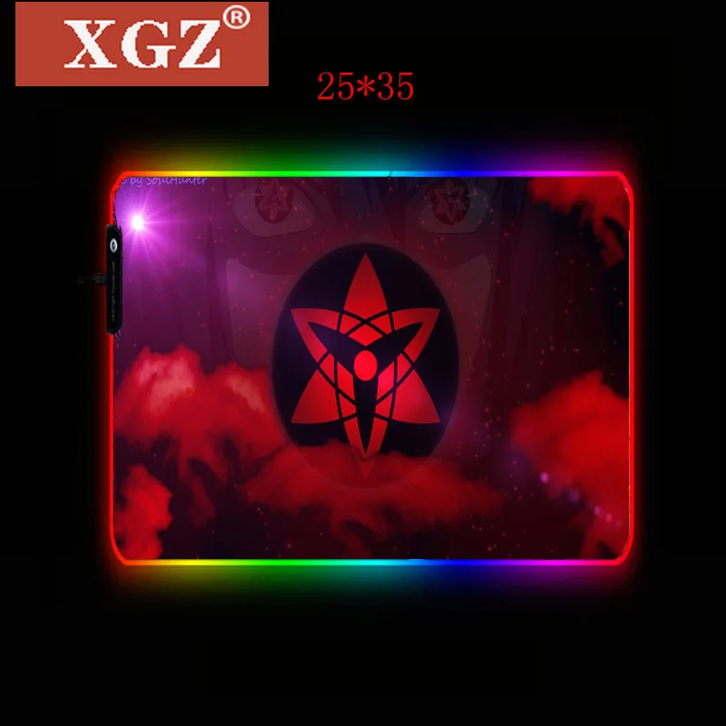 

XGZ Anime Naruto Gaming Computer Mouse Pad RGB Big Mouse Pad XXL Mouse Carpet Big Mauser Pad PC Desktop Game Pad with Backlight