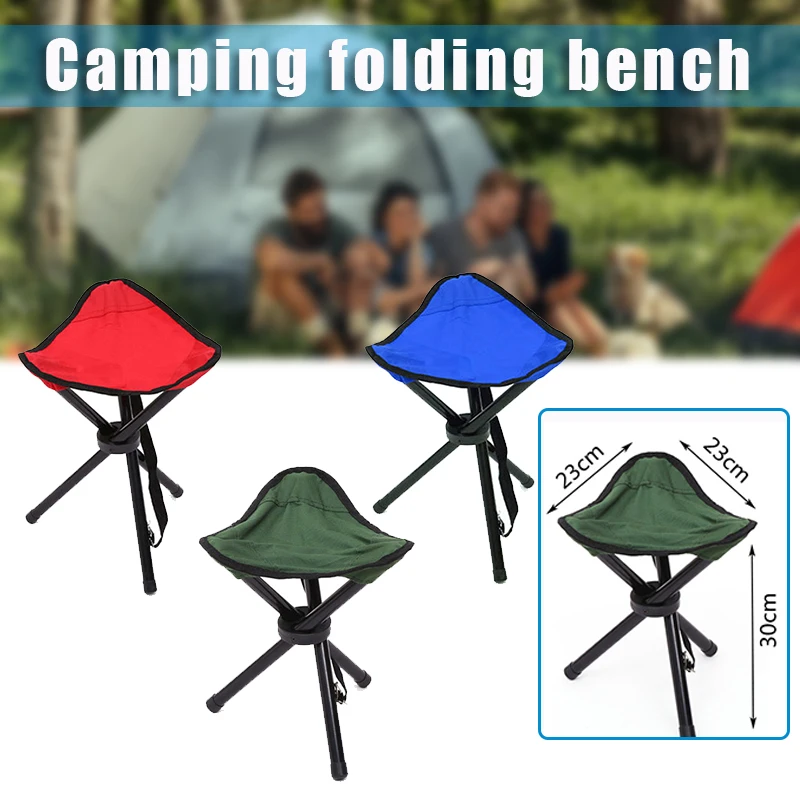 

Hot Mountaineering Tri-Leg Stool Folding Camping Bench Portable Fishing Chair for Camping