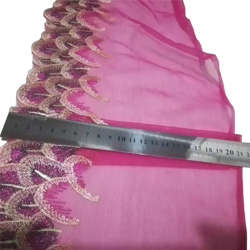 1 Yard Guipure Peacock Feather Embroidery Sequins Lace Fabric DIY Handmade Craft Underwear Sewing on Clothing Accessories | Дом и сад