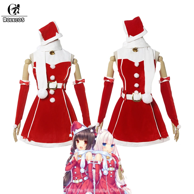 ROLECOS игра Nekopara женский Рождественский костюм косплей ваниль Рождественская