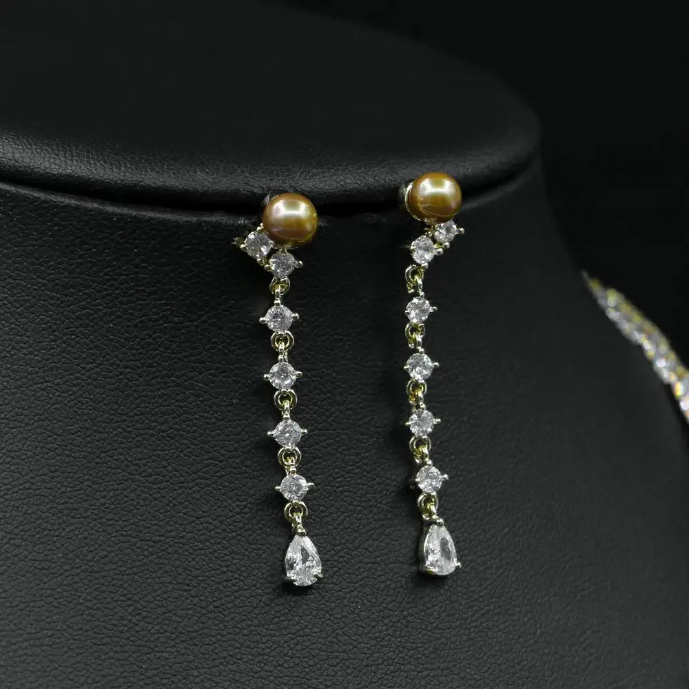 Модный Ювелирный Комплект HIBRIDE 2020 с жемчужной подвеской новый очаровательный