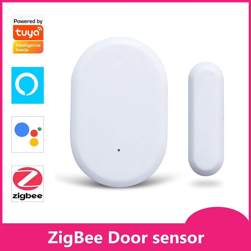 Tuya Smart ZigBee/ WiFi датчик для двери дверь открытой/закрытый детекторы совместим с Alexa