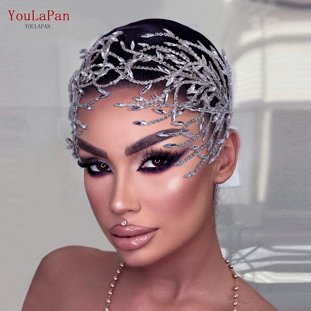 YouLaPan-Diadema con diamantes de imitación brillantes para mujer, accesorios para el cabello de boda, diademas hechas a mano para fiesta, diademas para niña, HP421