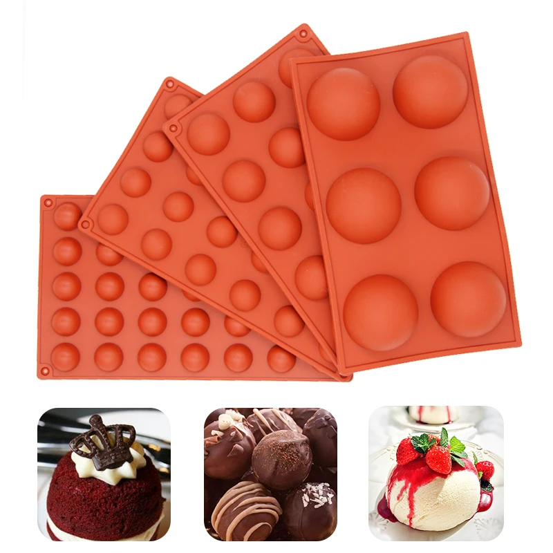 4 Размеры полусфера Форма силиконовые формы для выпечки форма шоколадных конфет