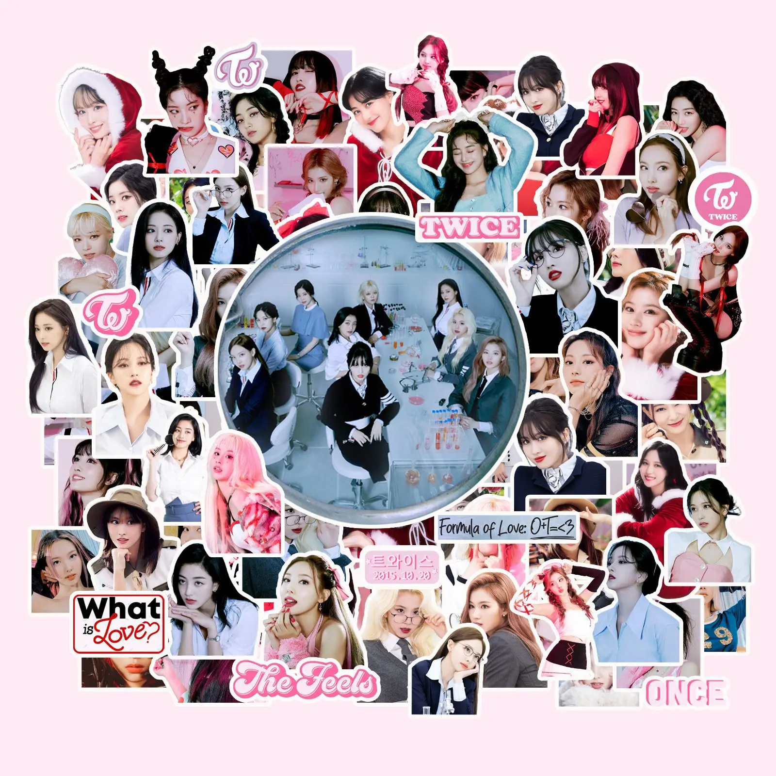 

100 шт./компл. Kpop двойная Формула любви AESPA MAMAMOO ITZY BP RED VELETE LISA наклейки для персонажей фотоальбом Мультяшные наклейки