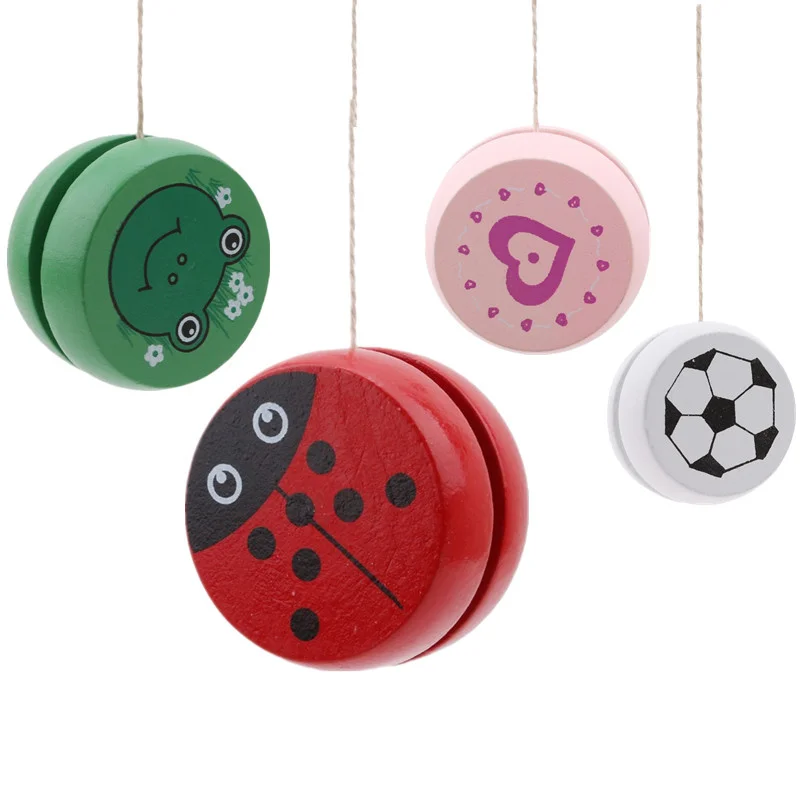 

Cute Animal Prints Wooden Yoyo Toys Ladybug Toys Kids Yo-Yo Creative Yo Toys For Children 5cm Wooden Yo ball