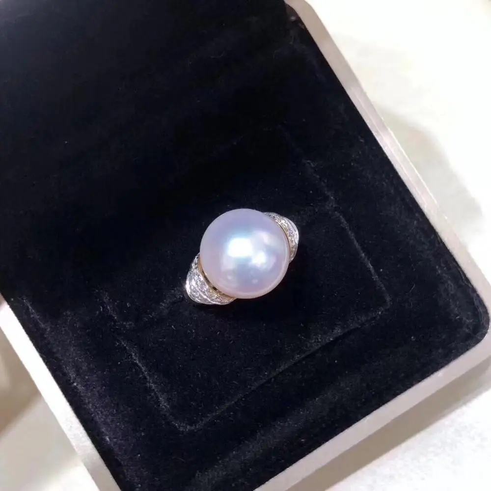 Женское кольцо с жемчугом из серебра 922 пробы натуральным пресноводным 10-11 мм 925 |